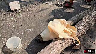 Hey married guy teen bride rides your cock outdoors now