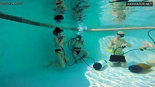 couple captures eva sasalka and jason's intense underwater pool pussy fucking
