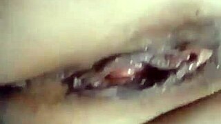 hot friend masturbates dildo deep in wet pussy squirting juicy toy play close