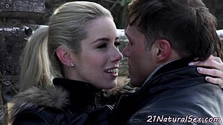 model grinds on stiff cock as lover thrusts deep inside her