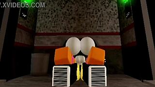2 fnaf roblox SLUTS bent over, cowgirl RIDE, doggy FUCKED 😈🍆💦