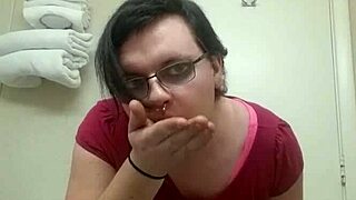 Tranny Teases in Panties with Crossdressing Strip