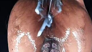 omg my fat cunt pig wrecked my cam punishing this huge wolf pussy with fists 😤💦