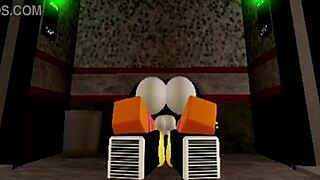 2 fnaf roblox SLUTS bent over, cowgirl RIDE, doggy FUCKED 😈🍆💦