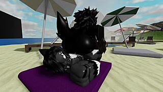 beach pounding with scp-1471 mal0's huge cock cravings