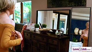 Can you believe this big tits cougar stepmom is tongue-fucking her teen stepdaughter's shaved pussy so deep?!