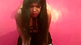 my tight latina ass gets stretched by his huge cock in intense anal fucking creampie and swallow finish