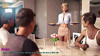 A wife and stepmom with huge tits plays naughty game 249