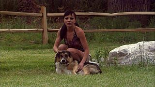 tia layne rams glass dildo deep in romana ryder's shaved pussy