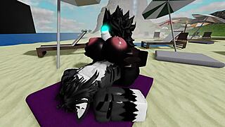 beach pounding with scp-1471 mal0's huge cock cravings