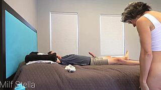 i... i couldn't help seducing my son-in-law with my skinny gilf body huh