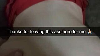 Dude your roommates pregnant girlfriend gets rough doggystyle creampie on snapchat