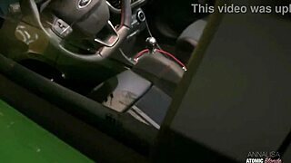 Blonde italian slut risks public car blowjob swallowing hot cum outdoors