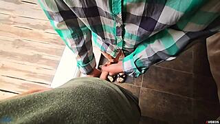 stepsister sneaks panties help for quick outdoor creampie from stepbro