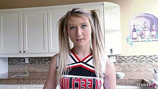 Petite pigtails cheerleader stepdaughter, ever dreamed of your first rough fuck after that massive orgasm from daddy's monster cock?