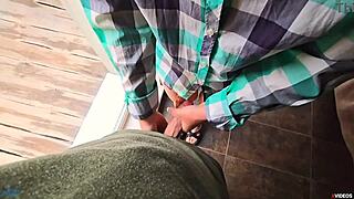 stepsister sneaks panties help for quick outdoor creampie from stepbro