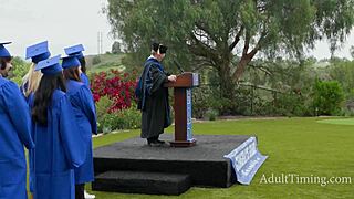 Asian teen caught riding monster black cock at outdoor party