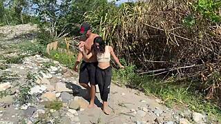 Skinny Latina Teen Begs For Outdoor Creampie Ride!