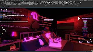 white roblox girl bent over and fucked senseless by massive black monster cock in hardcore interracial session.