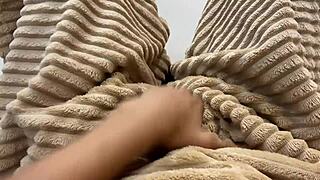 Petite horny teen alone grabs toy to fuck her tight pussy hard finally