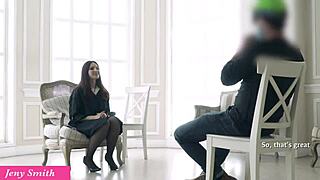 jeny smith strips naked shows buttplug ass in dark psych experiment