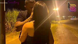 Brunette Wife with Big Tits Takes Massive Black Cock Outdoors from Lover