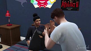 oh man two hot mistresses force my young boyfriend to submit with toys full interracial femdom story sound on