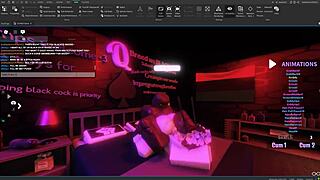 white roblox girl bent over and fucked senseless by massive black monster cock in hardcore interracial session.