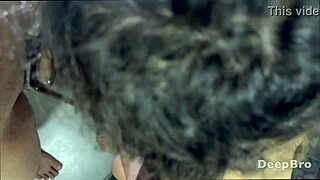 Ugly curly latina slurps sloppy on huge black cock