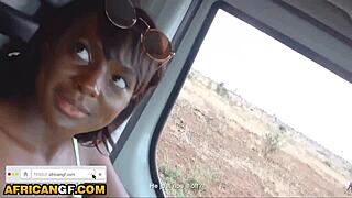 Intense Interracial Pound: Beautiful Black Girlfriend Gulps Massive White Monster Cock Deep