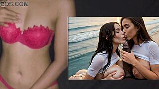 Petite Asian at beach party rips clothes for best friends' monster BBC triple blowjob frenzy