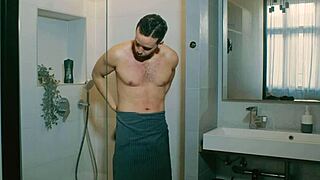 hey cleaner, taking a break on the bed? barbie brill sneaks in for surprise quickie spooning ride