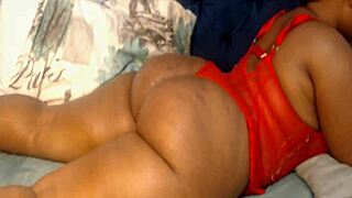 Thick african teen shakes massive ass cheeks swallows cum