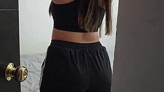 roommate caught me stretching now forces rough pussy ride pov