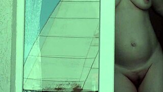 Sexy nude milf neighbor big tits washes windows panty free taxi peeps