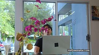 wanking busty milf caught turns into deep anal wife pounding frenzy