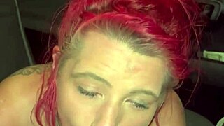 Real Redhead Hooker Bent Over Car Fucked Bareback Cum Inside Pussy