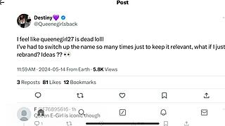 voyeur captures the rebranding of egirl queenegirlsback destiny in her fat curves pt 1