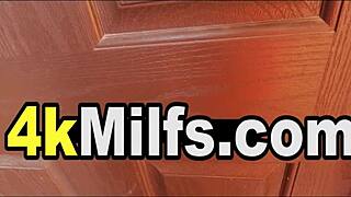 damn riley jacobs' big tits bounce while fingering trimmed milf pussy