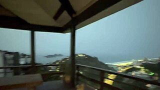 Skinny Stepdaughter Fucks Stepdad On Outdoor Balcony No Care Who Watches