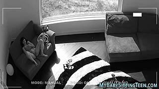 Teen babysitter's tight pussy creampied after blowjob fingering